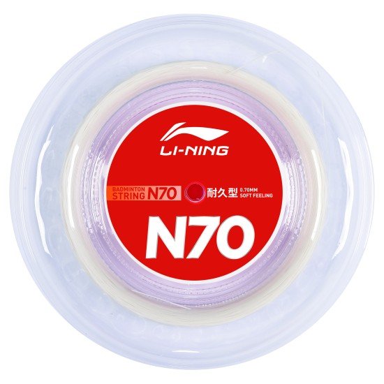Струна для бадминтона Li-Ning N70 0,70мм Белая (200м) AXJT051-2