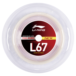 Струна для бадминтона Li-Ning L67 0,67мм Белая (200м) AXJV005-2