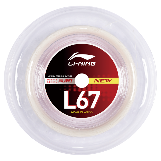 Струна для бадминтона Li-Ning L67 0,67мм Белая (200м) AXJV005-2