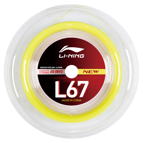Струна для бадминтона Li-Ning L67 0,67мм Желтая (200м) AXJV005-3