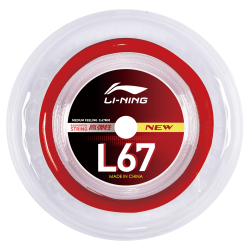 Струна для бадминтона Li-Ning L67 0,67мм Красная (200м) AXJV005-4