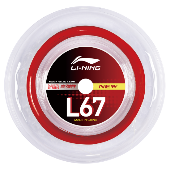 Струна для бадминтона Li-Ning L67 0,67мм Красная (200м) AXJV005-4