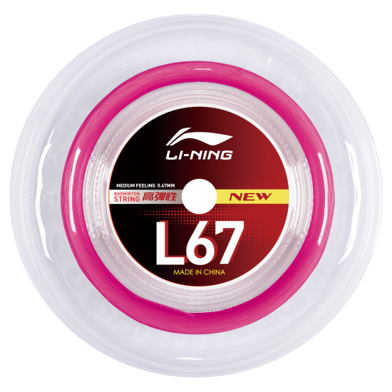 Струна для бадминтона Li-Ning L67 0,67мм Розовая (200м) AXJV005-6