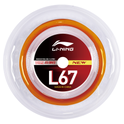 Струна для бадминтона Li-Ning L67 0,67мм Оранжевая (200м) AXJV005-7