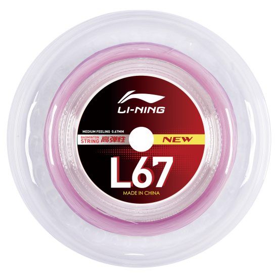 Струна для бадминтона Li-Ning L67 0,67мм Нежно-розовая (200м) AXJV005-8