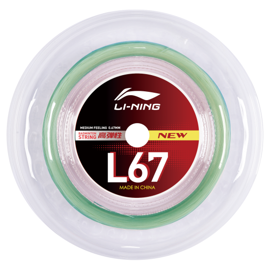 Струна для бадминтона Li-Ning L67 0,67мм Зеленая (200м) AXJV005-9