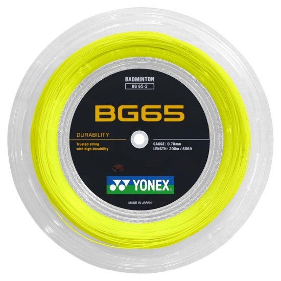 Струна Yonex BG65 0,70мм Желтая (200м)