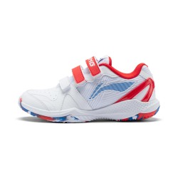 Кроссовки детские для бадминтона Li-Ning Almighty V JR (бело-красные)