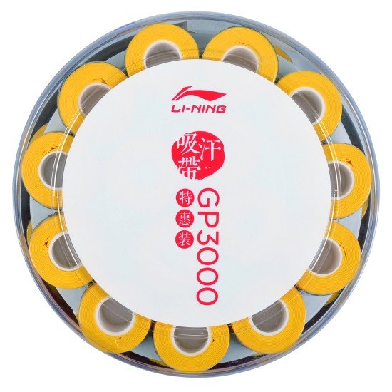 Намотка на ракетку тонкая GP3000 (уп 60 шт) желтая LI-NING ASJT075-3