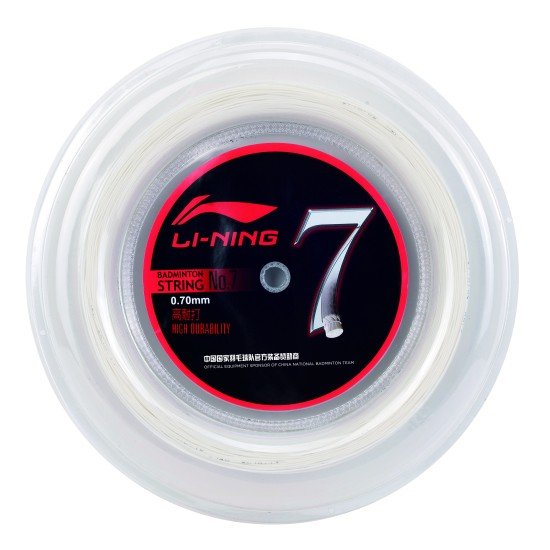 Струна для бадминтона Li-Ning No.7 0,70мм Белая (200м) AXJJ066-1
