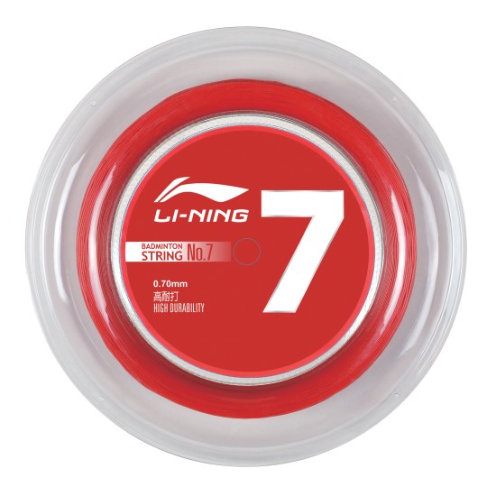 Струна для бадминтона Li-Ning No.7 0,70мм Красная (200м) AXJJ066-4