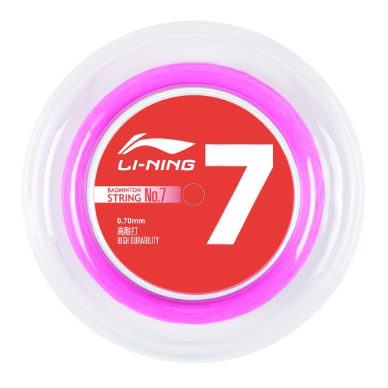 Струна для бадминтона Li-Ning No.7 0,70мм Розовая (200м) AXJJ066-5