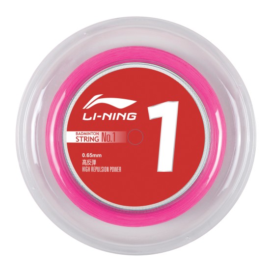 Струна для бадминтона Li-Ning No.1 0,65мм Розовая (200м) AXJJ072-6