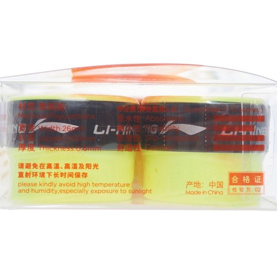 Намотка на ракетку тонкая (уп 10 шт) салатовая LI-NING AXJQ008-66