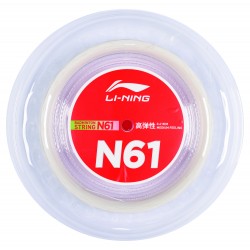 Струна для бадминтона Li-Ning N61 0,61мм Белая (200м) AXJS008-1