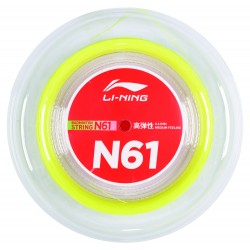 Струна для бадминтона Li-Ning N61 0,61мм Желтая (200м) AXJS008-2