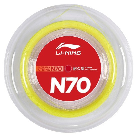 Струна для бадминтона Li-Ning N70 0,70мм Желтая (200м) AXJT051-3