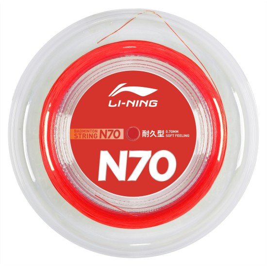 Струна для бадминтона Li-Ning N70 0,70мм Красная (200м) AXJT051-4