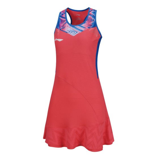 Платье с шортами (красное) для бадминтона Li-NING ASKS146-3