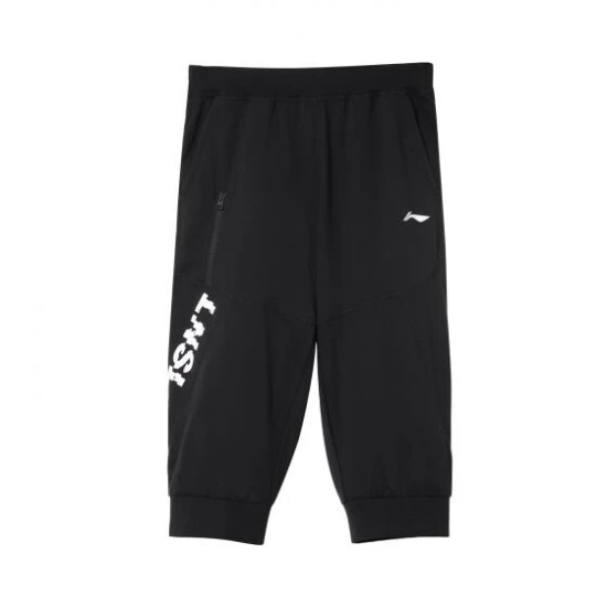 Спортивные брюки 3/4 (черные) Li-NING YKQP005-3