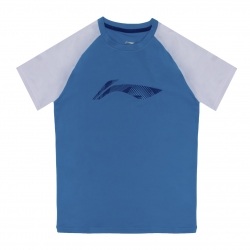 Футболка спортивная (голубая с лого) Li-NING YTSP011-1