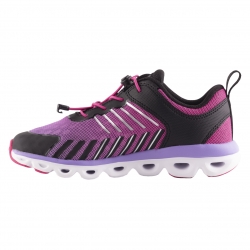 Кроссовки детские для бега (черные, малиново-сиреневые) Li-NING YKFP028-2