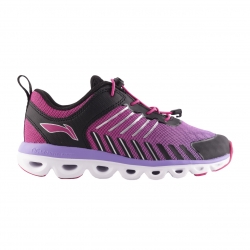 Кроссовки детские для бега (черные, малиново-сиреневые) Li-NING YKFP028-2
