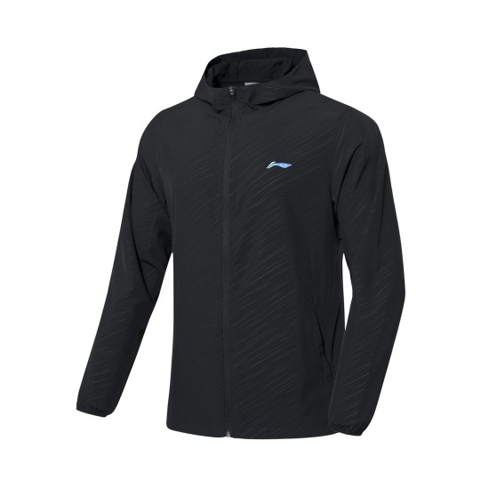 Ветровка трансформер мужская с капюшоном (черная) Li-NING AFDP483-1