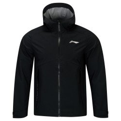 Ветровка мужская с капюшоном (черная) Li-NING AFDW327-1