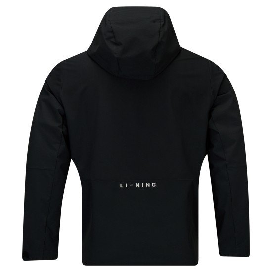 Ветровка мужская с капюшоном (черная) Li-NING AFDW327-1
