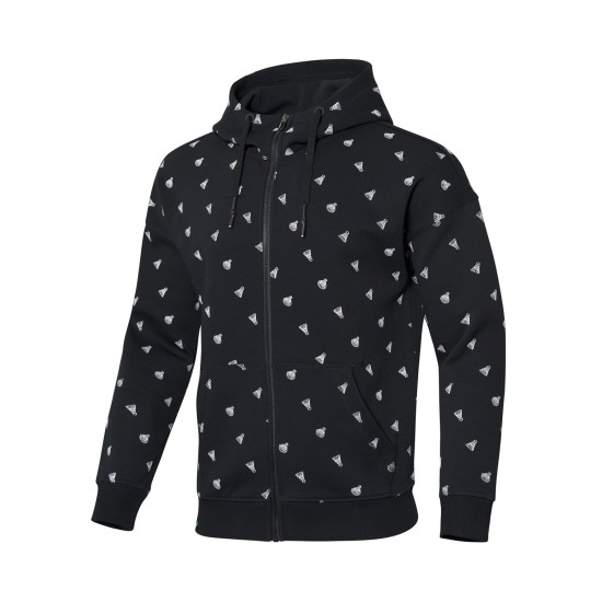 Олимпийка с капюшоном мужская/Hoody (черная с принтом) Li-NING AWDP869-2