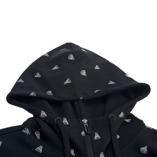 Олимпийка с капюшоном мужская/Hoody (черная с принтом) Li-NING AWDP869-2