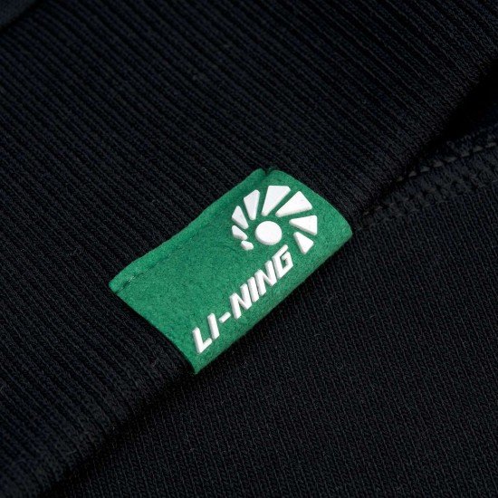 Олимпийка с капюшоном мужская/Hoody (черная с принтом) Li-NING AWDP869-2