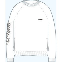 Толстовка мужская (белая с принтом) Li-NING AWDS343-2