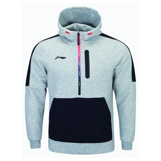 Толстовка с капюшоном мужская/Hoody (серая) Li-NING AWDUB85-2