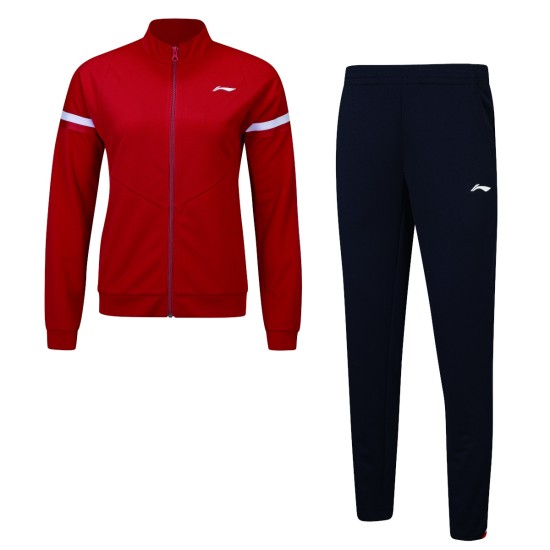Спортивный костюм женский (красный/черн) Li-NING AWES006-4