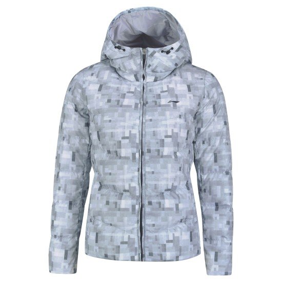 Пуховик с капюшоном женский (серый) Li-NING AYMN082-1