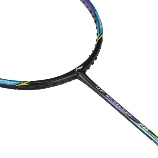 Ракетка для бадминтона Li-Ning WindStorm 74 сереб/черн AYPQ008-1
