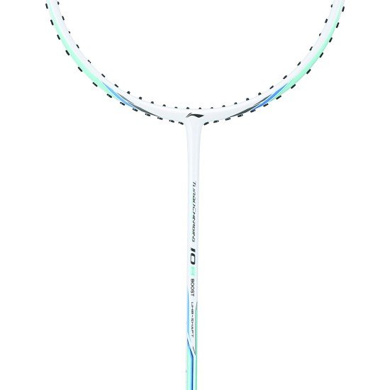 Ракетка для бадминтона Li-Ning Turbo Charging 10B белая голубая AYPQ024-1