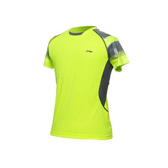 Футболка детская для бадминтона (салатовая) Li-NING AAYM032-3