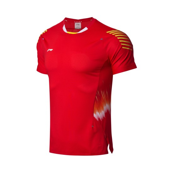 Футболка мужская для бадминтона нац. сборной (красн) Li-NING AAYN005-1