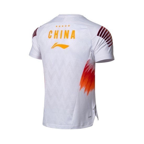 Футболка мужская для бадминтона нац. сборной (белая) Li-NING AAYN005-5
