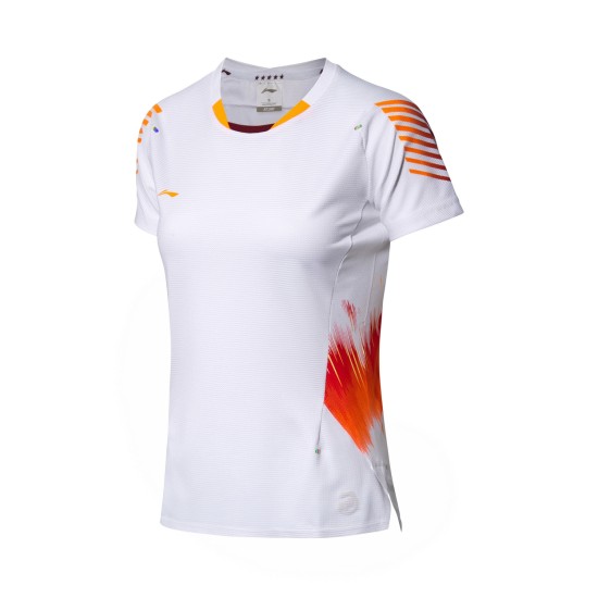 Футболка женская для бадминтона нац. сборной (бел) Li-NING AAYN006-5