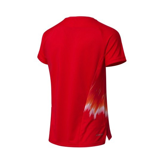 Футболка женская для бадминтона нац. сборная (красная) Li-NING AAYN072-1