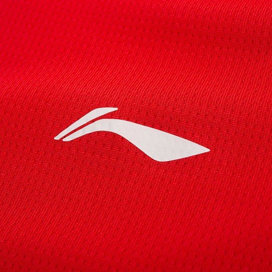 Футболка женская для бадминтона нац. сборная (красная) Li-NING AAYN072-1