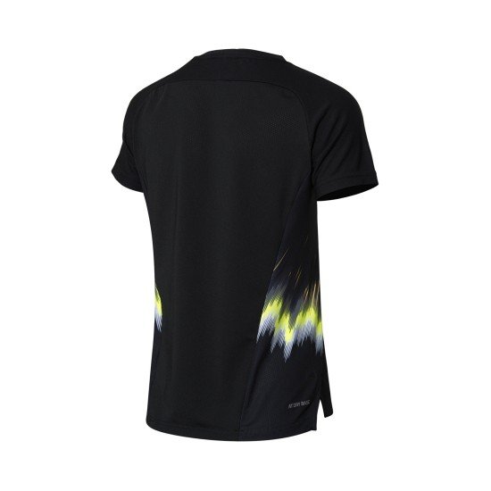 Футболка женская для бадминтона нац. сборная (черная) Li-NING AAYN072-2