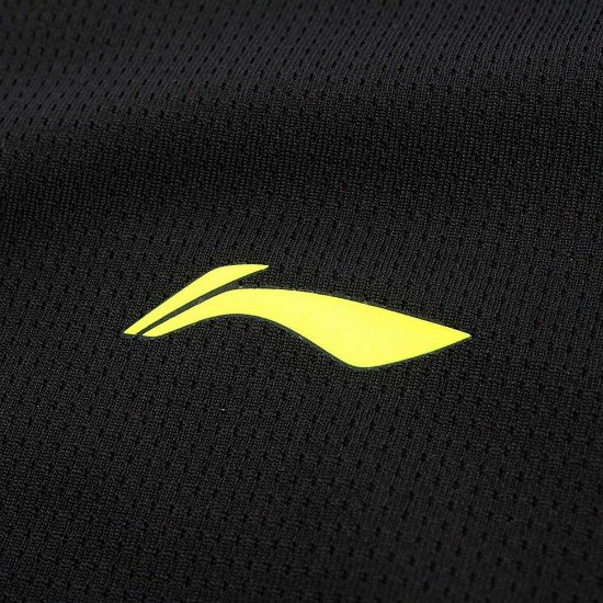 Футболка женская для бадминтона нац. сборная (черная) Li-NING AAYN072-2