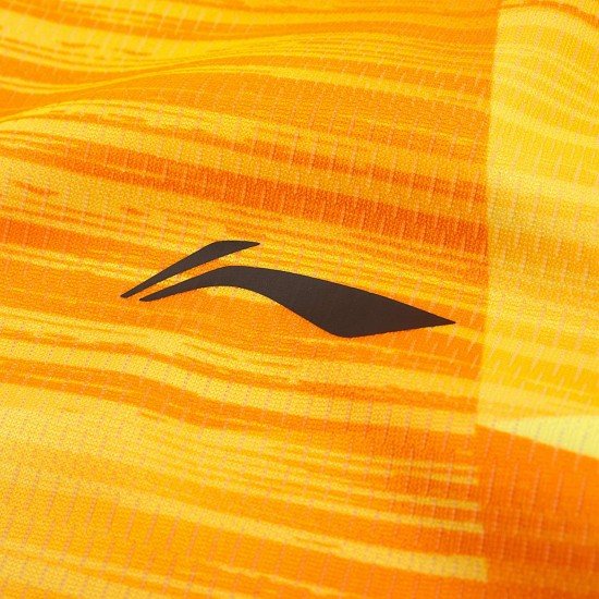 Футболка женская для бадминтона (оранжевая) Li-NING AAYN074-2