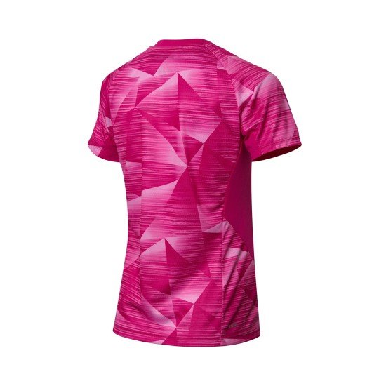 Футболка женская для бадминтона (розовая) Li-NING AAYN074-3