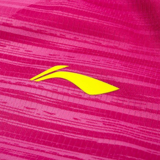 Футболка женская для бадминтона (розовая) Li-NING AAYN074-3